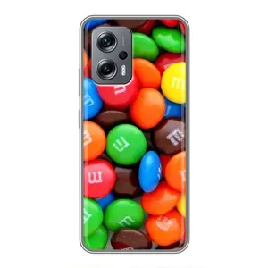 Чехол с изображением вкусной еды для Xiaomi POCO X4 GT (Разноцветные M&M'S)