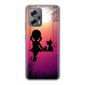 Девчачий Чехол для Xiaomi POCO X4 GT (На качели)