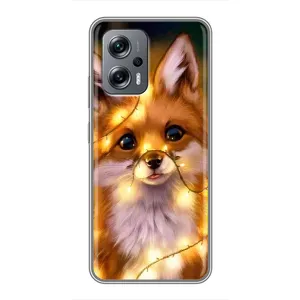 Чохол з Лисичкою для Xiaomi POCO X4 GT (Новорічне лисеня)