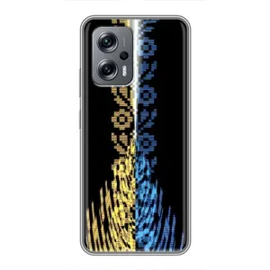 Силиконовый Чехол на Xiaomi POCO X4 GT (Патриотическая вышиванка)