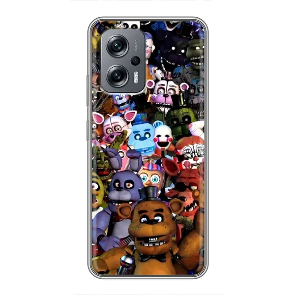Чехол с рисунком «Персонажи Фредди» для Xiaomi POCO X4 GT Чехол с рисунком «Персонажи Фредди» для Xiaomi POCO X4 GT