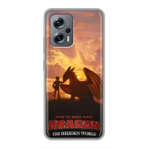 Чехол дракон Беззубик для Xiaomi POCO X4 GT (Постер Беззубика)