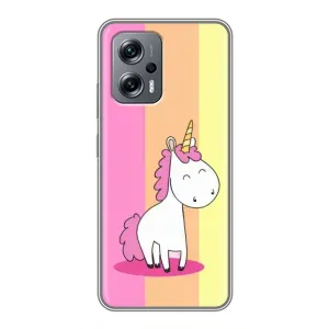 Чехол Unicorn на Xiaomi POCO X4 GT (Радужный Единорог)