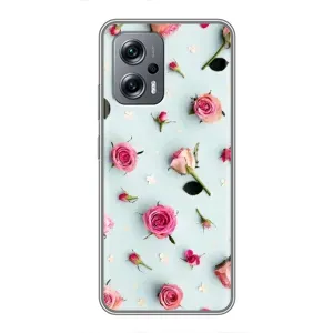Чохли з принтом Троянд для Xiaomi POCO X4 GT (Різні квіти)