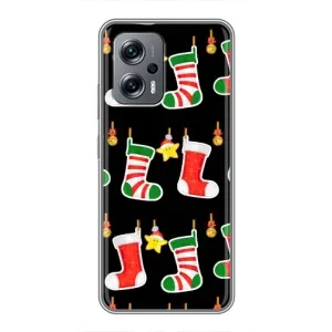 Силиконовый бампер на рождество для Xiaomi POCO X4 GT (Рождественские подарки)