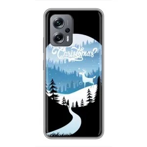 Силиконовый бампер на рождество для Xiaomi POCO X4 GT (Рождественский Олень)