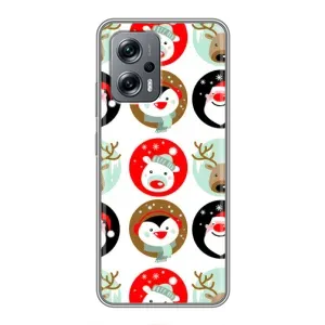 Силиконовый бампер на рождество для Xiaomi POCO X4 GT (Рождественский принт)