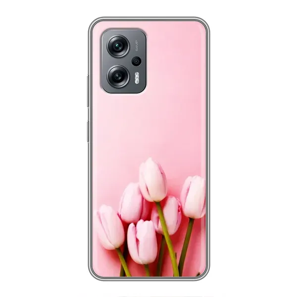 Чехол с рисунком «Розовые тюльпаны» для Xiaomi POCO X4 GT Чехол с рисунком «Розовые тюльпаны» для Xiaomi POCO X4 GT