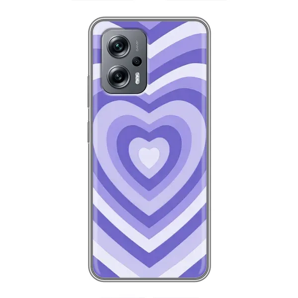 Чехол с рисунком «Сердце фиолет» для Xiaomi POCO X4 GT Чехол с рисунком «Сердце фиолет» для Xiaomi POCO X4 GT
