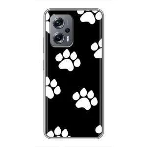 Бампер для Xiaomi POCO X4 GT з картинкою "Песики" (Сліди собак)
