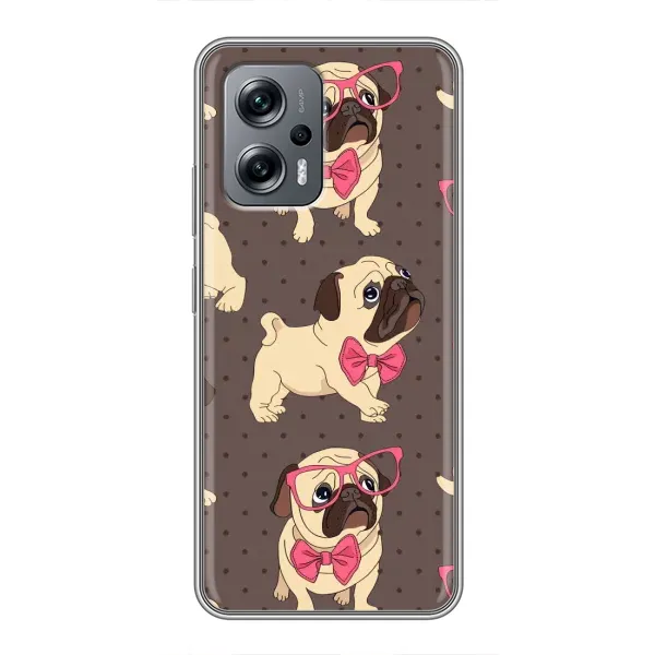 Чехол с рисунком «Собачки Мопсики» для Xiaomi POCO X4 GT