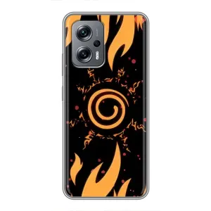 Купить Чехлы на телефон с принтом Anime для Xiaomi POCO X4 GT (Солнце Наруто)