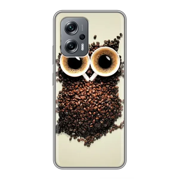 Чехол с рисунком «Сова с зерен кофе» для Xiaomi POCO X4 GT Чехол с рисунком «Сова с зерен кофе» для Xiaomi POCO X4 GT