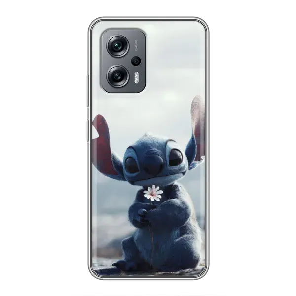 Чехол с рисунком «Стич с цветочком» для Xiaomi POCO X4 GT