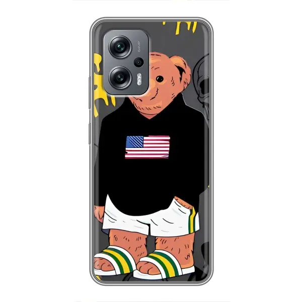 Чехол с рисунком «Teddy USA» для Xiaomi POCO X4 GT Чехол с рисунком «Teddy USA» для Xiaomi POCO X4 GT