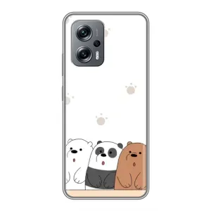 Чехлы с изображением разных животных для Xiaomi POCO X4 GT (Удивленные медвеженки)
