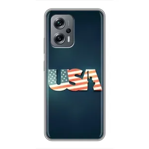 Чехол Флаг USA для Xiaomi POCO X4 GT (USA)
