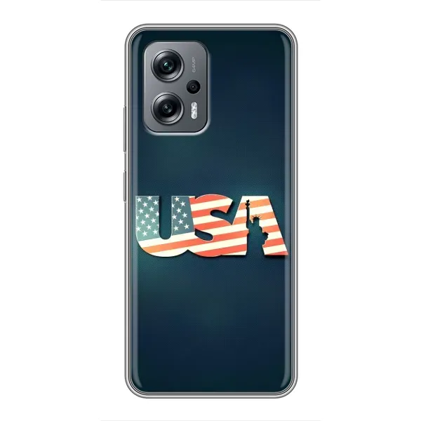 Чехол с рисунком «USA» для Xiaomi POCO X4 GT