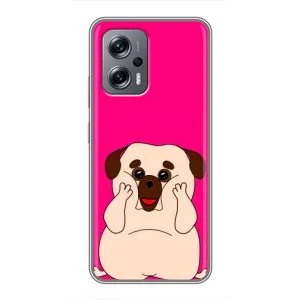 Чохол (ТПУ) Милі песики для Xiaomi POCO X4 GT (Веселий Мопсік)