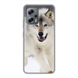 Чохол з Вовком на Xiaomi POCO X4 GT (Вовк біжить по снігу)