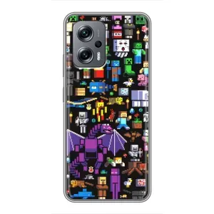 Чохол майнкрафт для Xiaomi POCO X4 GT (Усі персонажі)