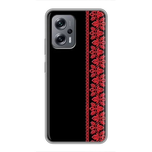 Чехол с рисунком «Вышиванка на черном» для Xiaomi POCO X4 GT Чехол с рисунком «Вышиванка на черном» для Xiaomi POCO X4 GT