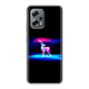 Силиконовый бампер с картинкой животных для Xiaomi POCO X4 GT (Яркий олень)