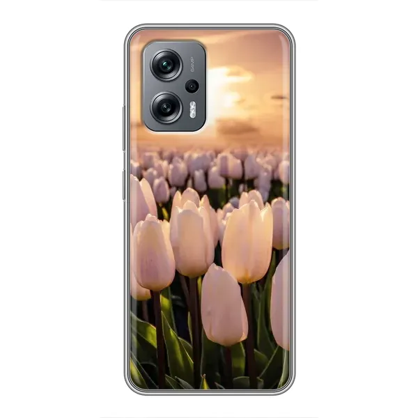 Чехол с рисунком «Закат с цветами» для Xiaomi POCO X4 GT Чехол с рисунком «Закат с цветами» для Xiaomi POCO X4 GT