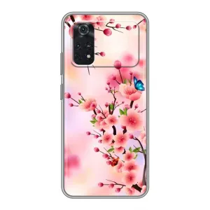 Чехол с принтом САКУРЫ на Xiaomi POCO X4 Pro 5G (Бабочки на сакуре)