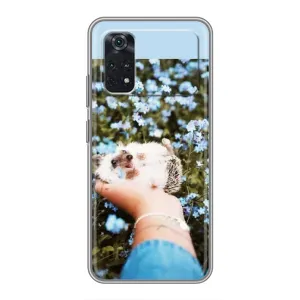 Чехлы с изображением разных животных для Xiaomi POCO X4 Pro 5G (Ежик на руках)