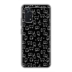 Чохол на тематику: Коти для Xiaomi POCO X4 Pro 5G (Котики на чорному)