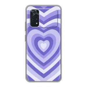 Чехлы с тематикой "Маленькие Сердечки" на Xiaomi POCO X4 Pro 5G (Сердце фиолет)
