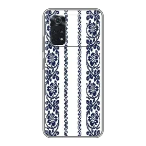 Силиконовый Чехол на Xiaomi POCO X4 Pro 5G с картинкой Вышиванки (Синяя вышиванка)