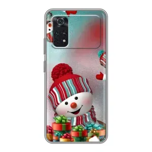 Чохли на Новий Рік Xiaomi POCO X4 Pro 5G (Сніговик в шапці)