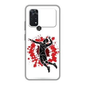 Чохли з прінтом Спортивна тематика для Xiaomi POCO X4 Pro 5G (Волейболіст)