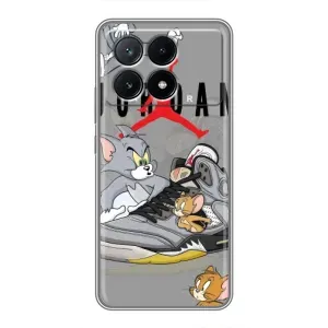Силиконовый Чехол Nike Air Jordan на Поко Х6 Про (5G) (Air Jordan)