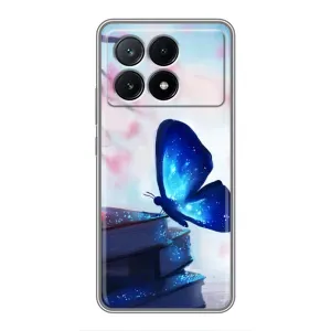 Силіконовий бампер з картинкою звірів для Xiaomi POCO X6 Pro (5G) (Метелик синій)