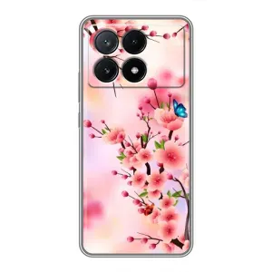Чехол с принтом САКУРЫ на Xiaomi POCO X6 Pro (5G) (Бабочки на сакуре)