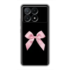 Чехол банты для Xiaomi POCO X6 Pro (5G) (Бант на черном)