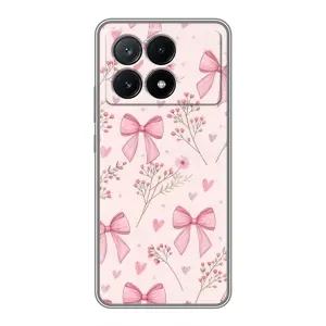Чехол банты для Xiaomi POCO X6 Pro (5G) (Банты с цветами)