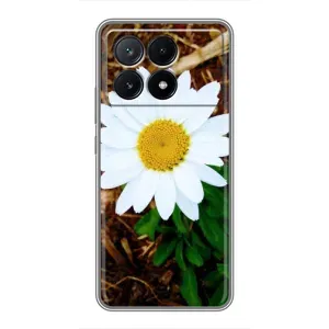 Чехол с ромашками на Xiaomi POCO X6 Pro (5G) (Белая ромашка)