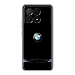 Силиконовый бампер с картинкой машины на Xiaomi POCO X6 Pro (5G) (Черный BMW)