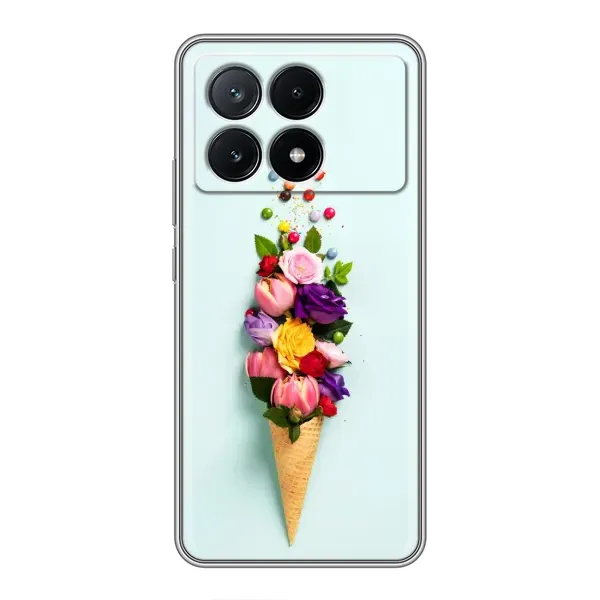 Чехол с рисунком «Цветок-мороженное» для Xiaomi POCO X6 Pro (5G) Чехол с рисунком «Цветок-мороженное» для Xiaomi POCO X6 Pro (5G)