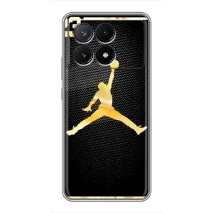 Силиконовый Чехол Nike Air Jordan на Поко Х6 Про (5G) (Джордан 23)