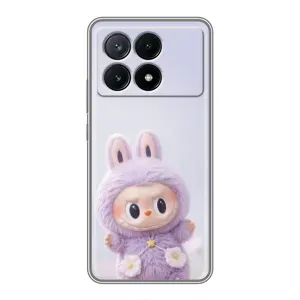 Чехол с принтом Лабубу для Xiaomi POCO X6 Pro (5G) (Фиолетовый Лабубу)