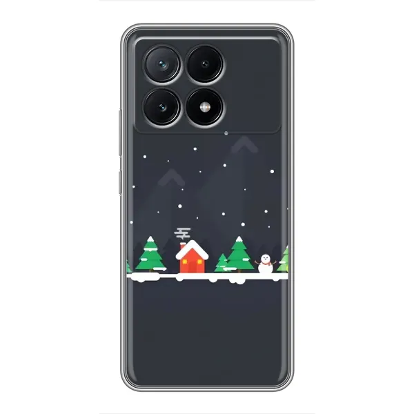 Чехол с рисунком «Город зимний» для Xiaomi POCO X6 Pro (5G)