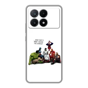 Чехлы для Xiaomi POCO X6 Pro (5G) (Для Христиан) (Иисус супергерой)