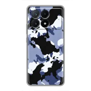 Камуфляжный Чехол для Поко Х6 Про (5G) (Камуфляжный Серый)