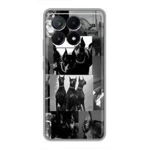 Чехол ДОБЕРМАН для Xiaomi POCO X6 Pro (5G) (Коллаж Доберман)