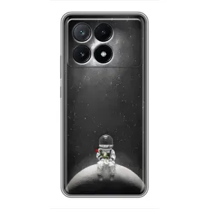 Силиконовый Чехол с принтом "Космонавты" на Xiaomi POCO X6 Pro (5G) (Космонавт романтик)